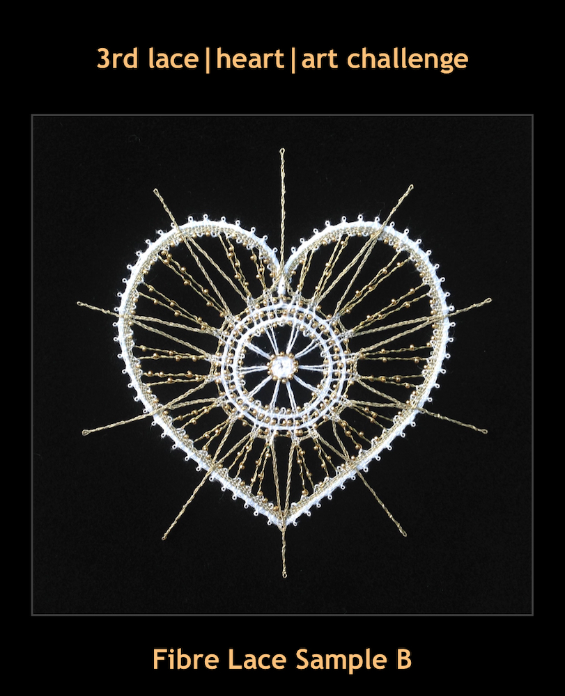 Available in 3 colours choices Bobbin Lace Heart in 4 inch frame